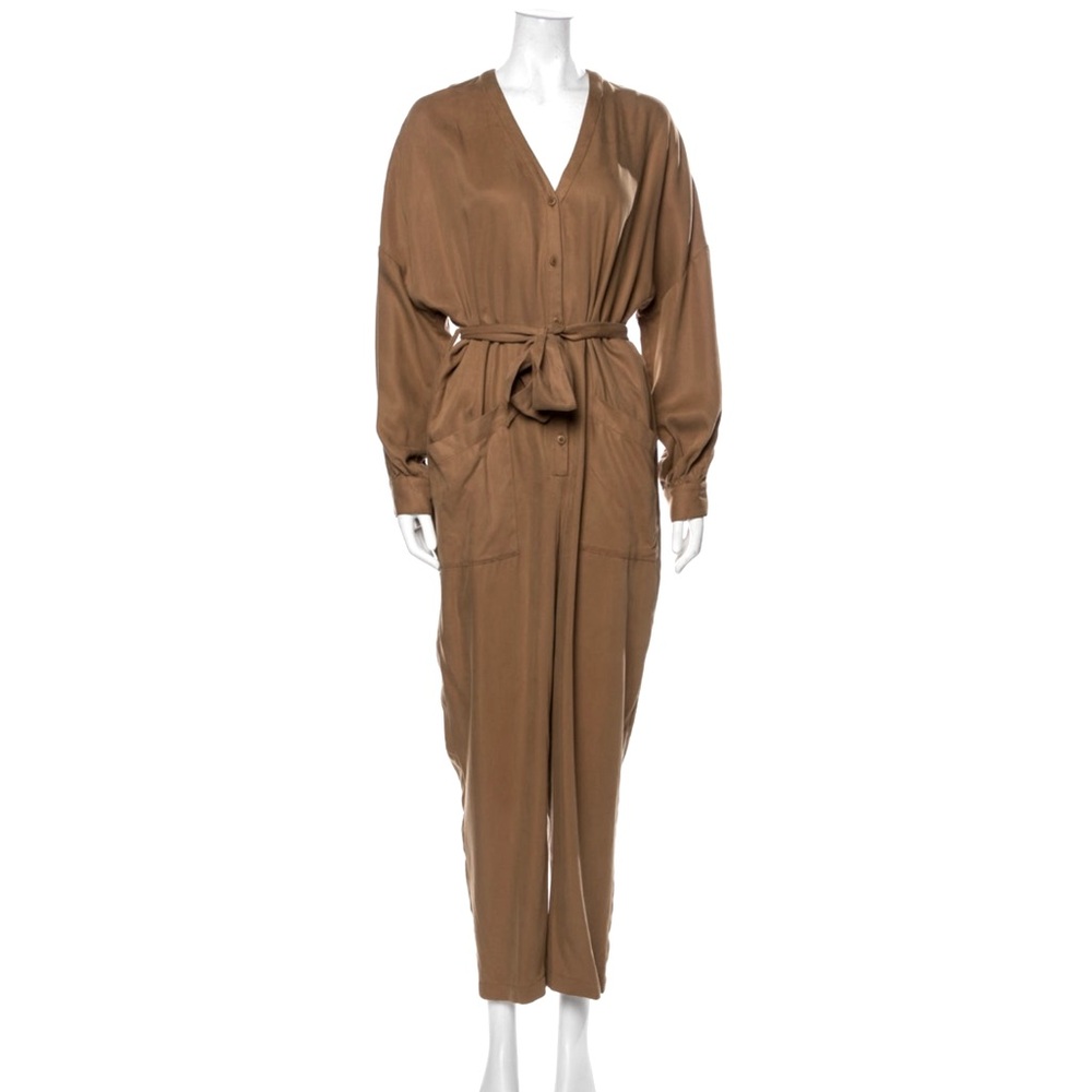 Apiece Apart button down brown 
 jumpsuit